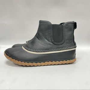 Sorel Black Waterproof Leather Chelsea Winter Boots NL2410-010 Women’s Size 7.5